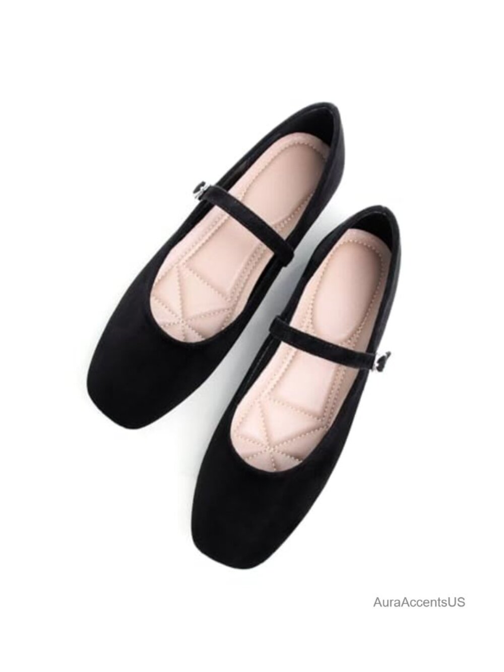 Faux Leather Flats Retro Mary Jane Square Toe Adjustable Buckle